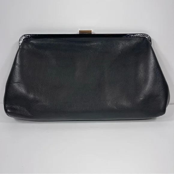 Rosie Pope Maternity Soft Black Leather Diaper Clutch - Picture 2 of 15